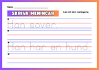 Skriva meningar