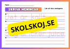 Skriva meningar