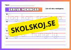 Skriva meningar