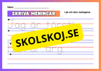 Skriva meningar