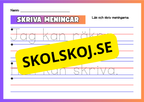 Skriva meningar