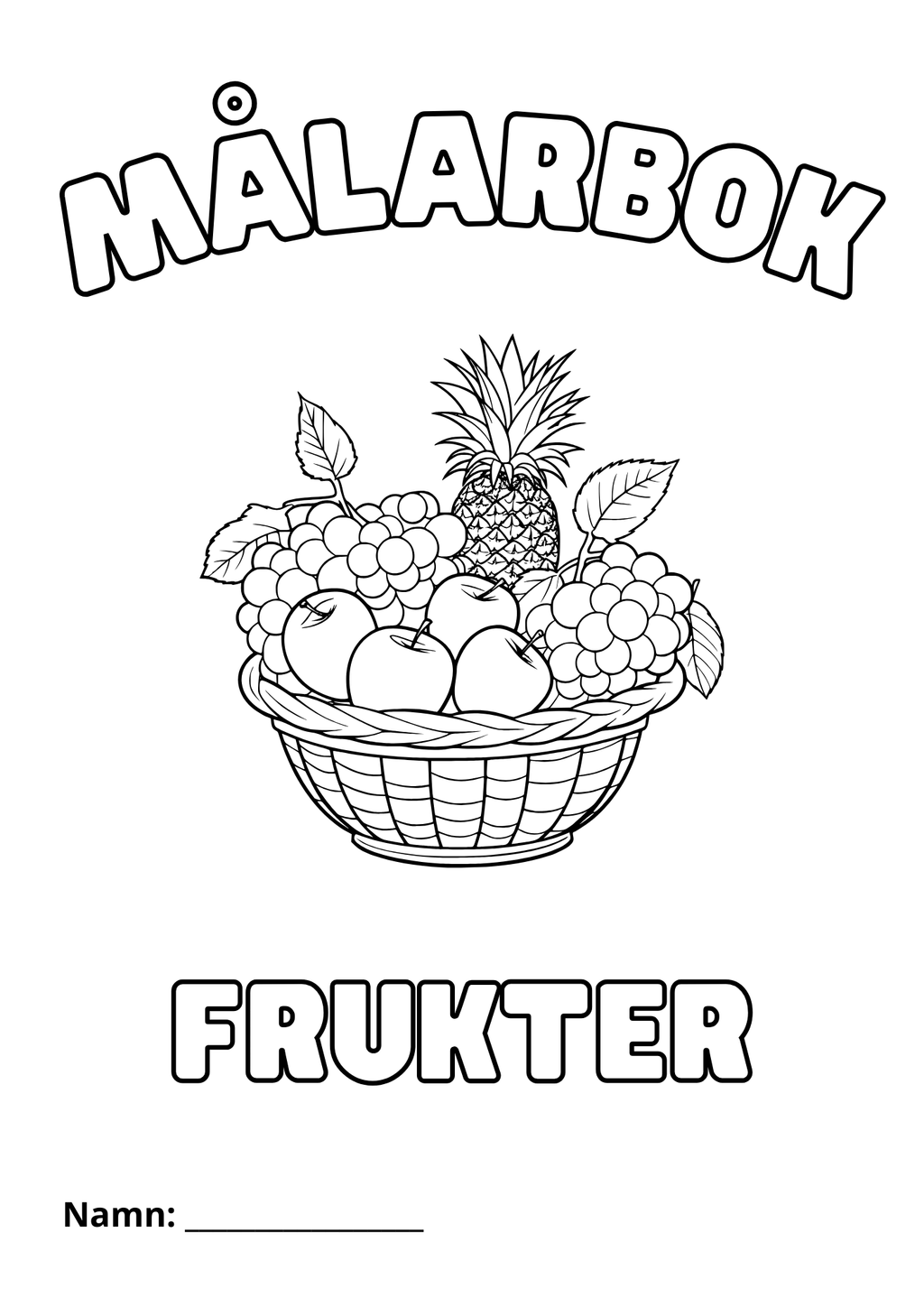 Målarbok - Frukter - Häfte