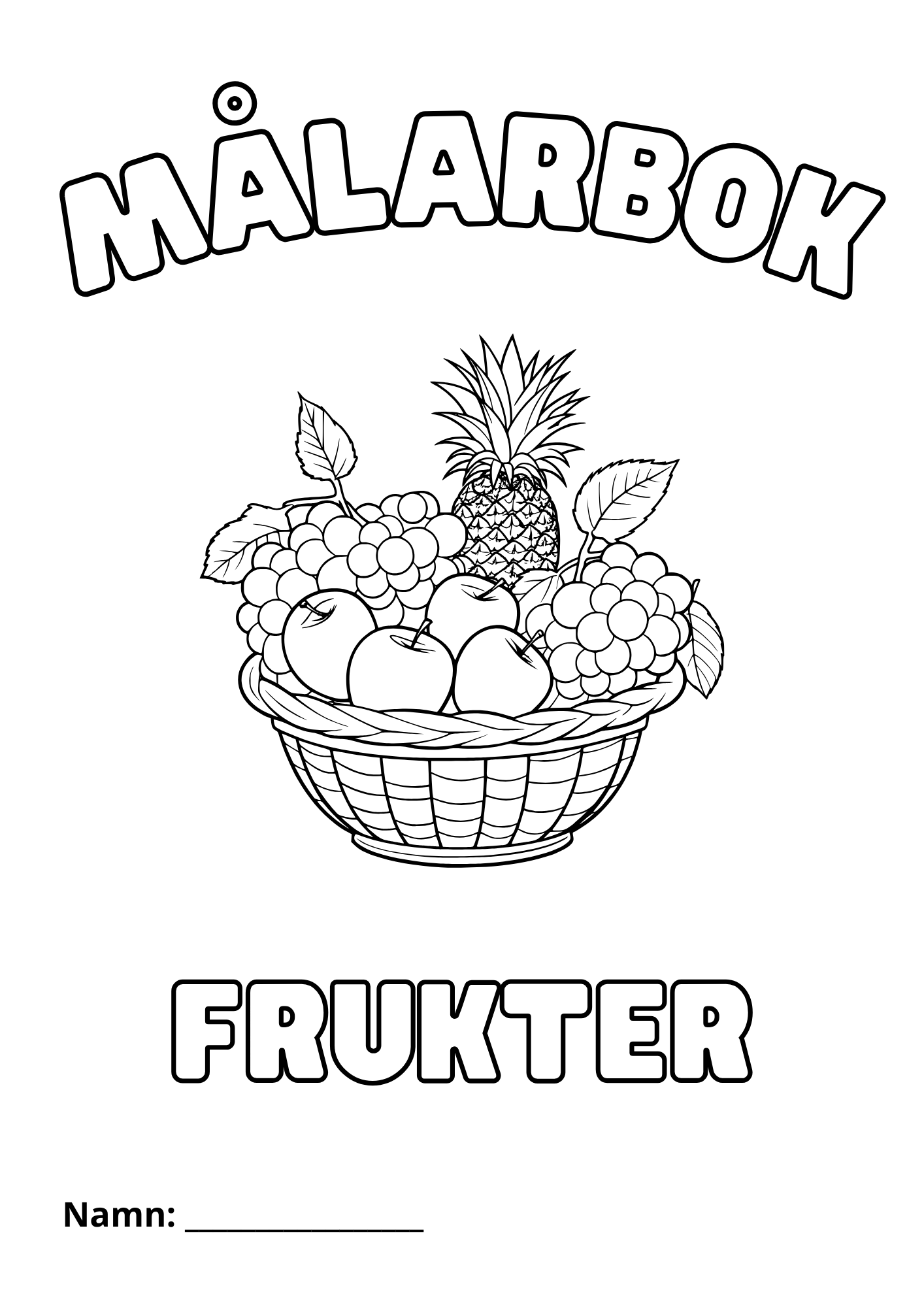 Målarbok - Frukter - Häfte