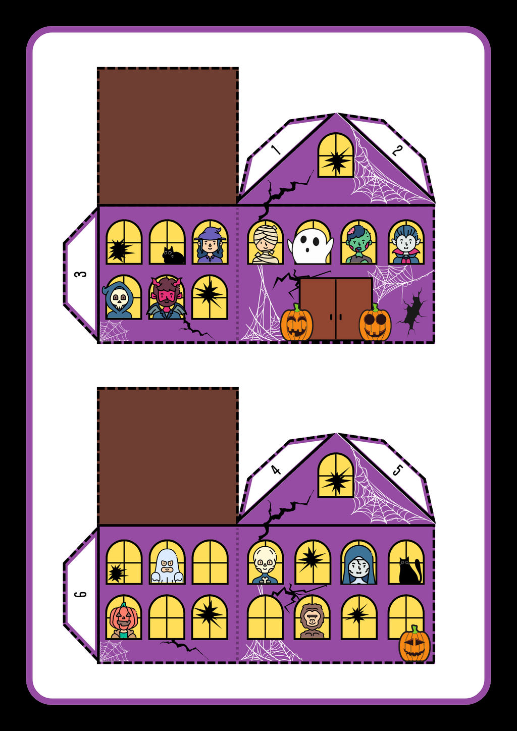 Halloween pappers-spökhus