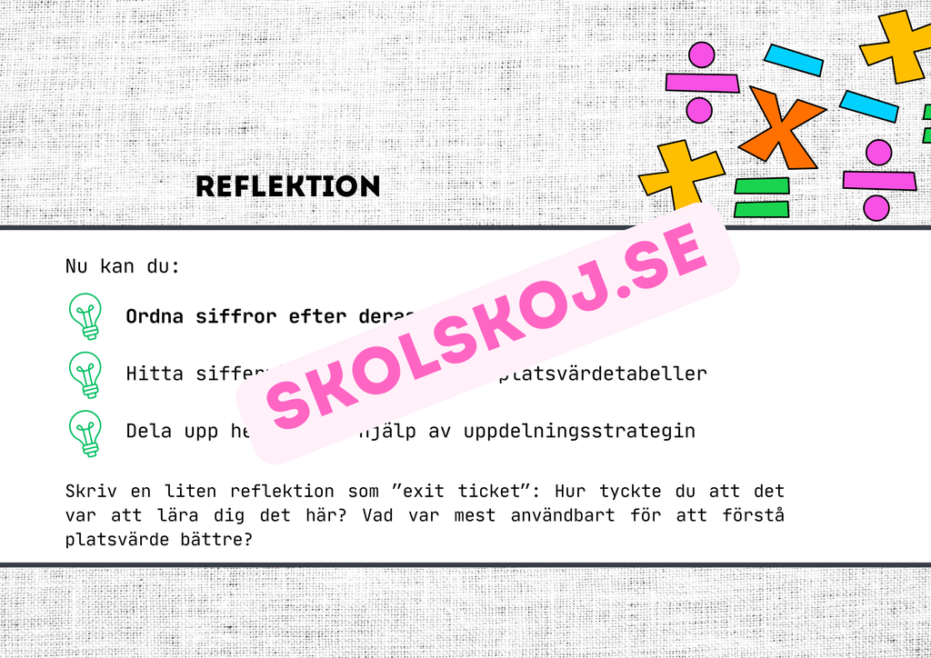 Platsvärde - Presentation + frågor