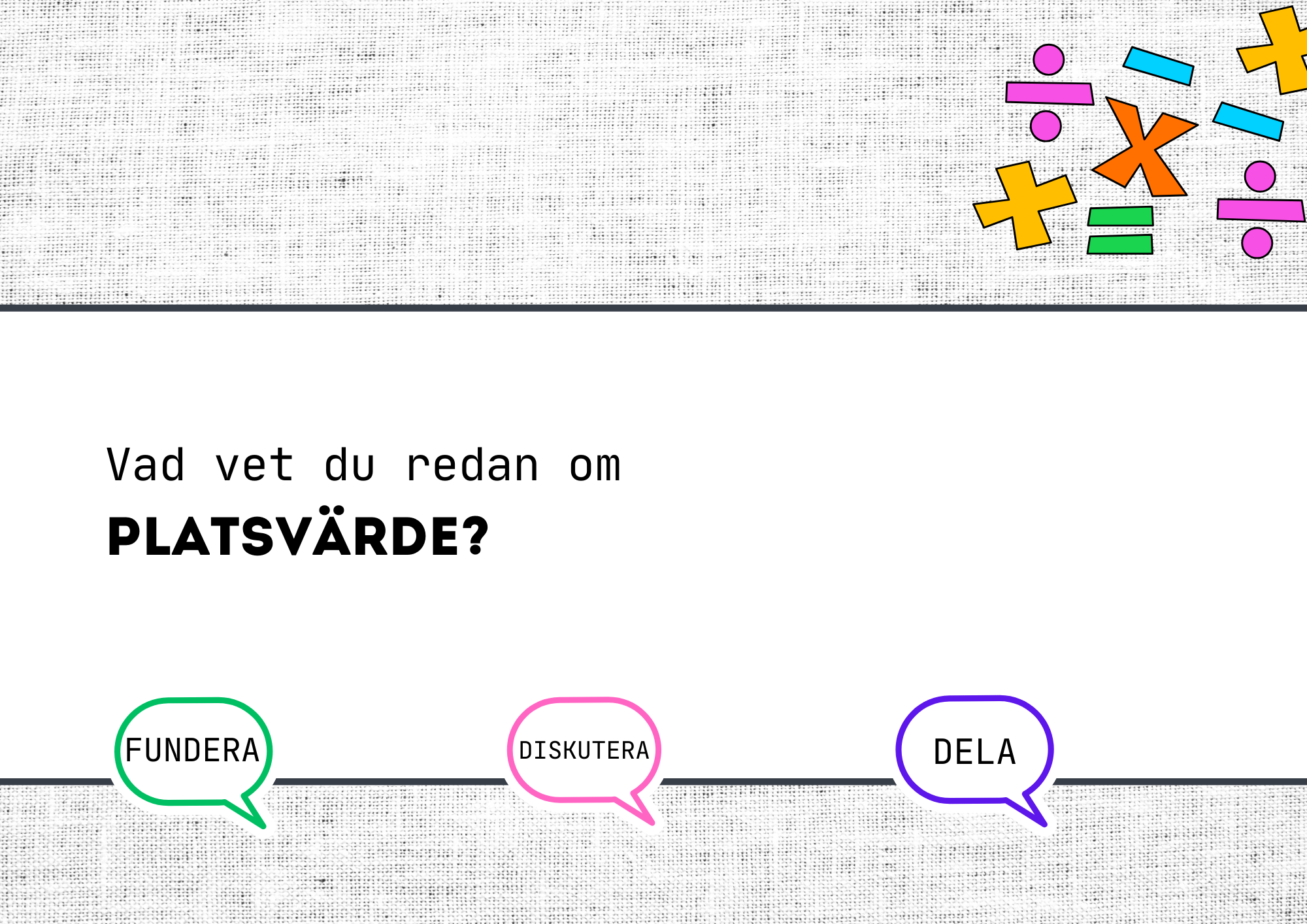 Platsvärde - Presentation + frågor