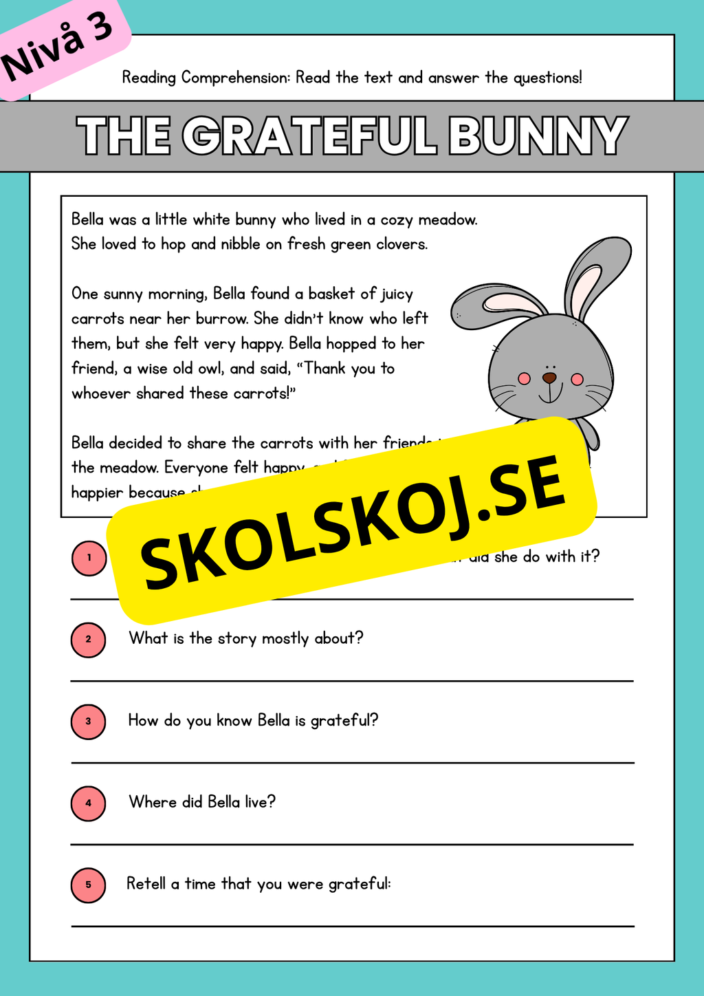 Stort paket - English Reading Comprehension Big Bundle
