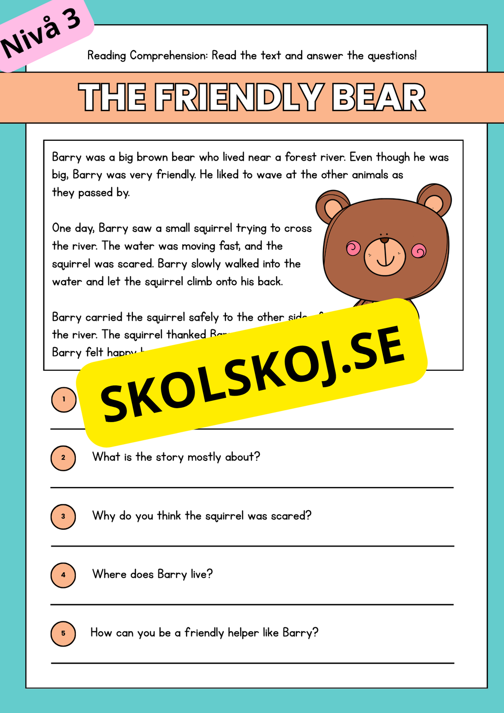 Stort paket - English Reading Comprehension Big Bundle