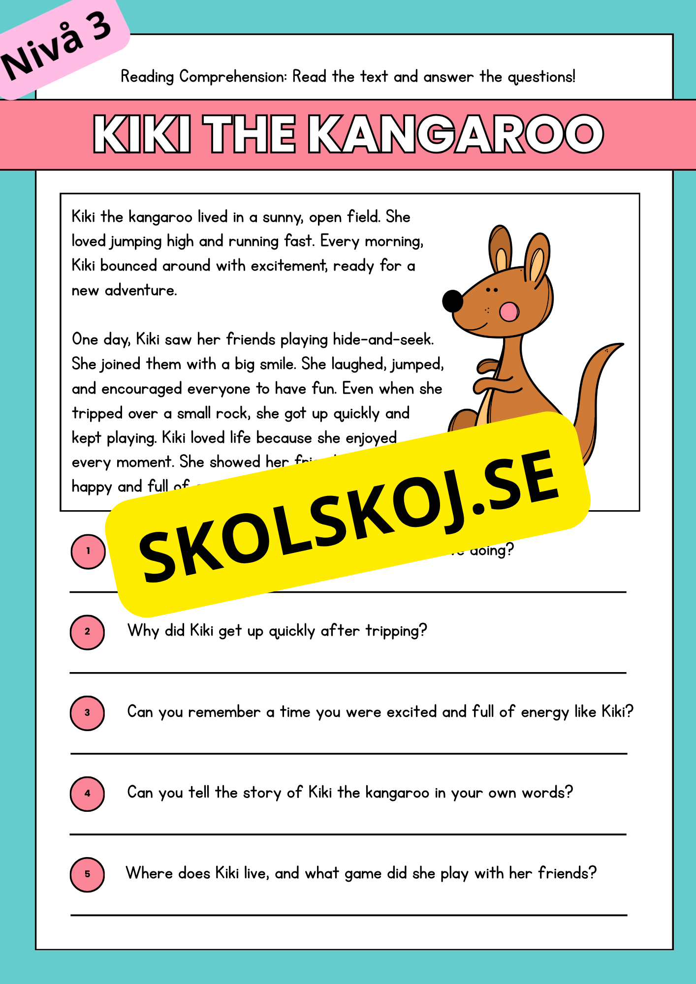 Stort paket - English Reading Comprehension Big Bundle