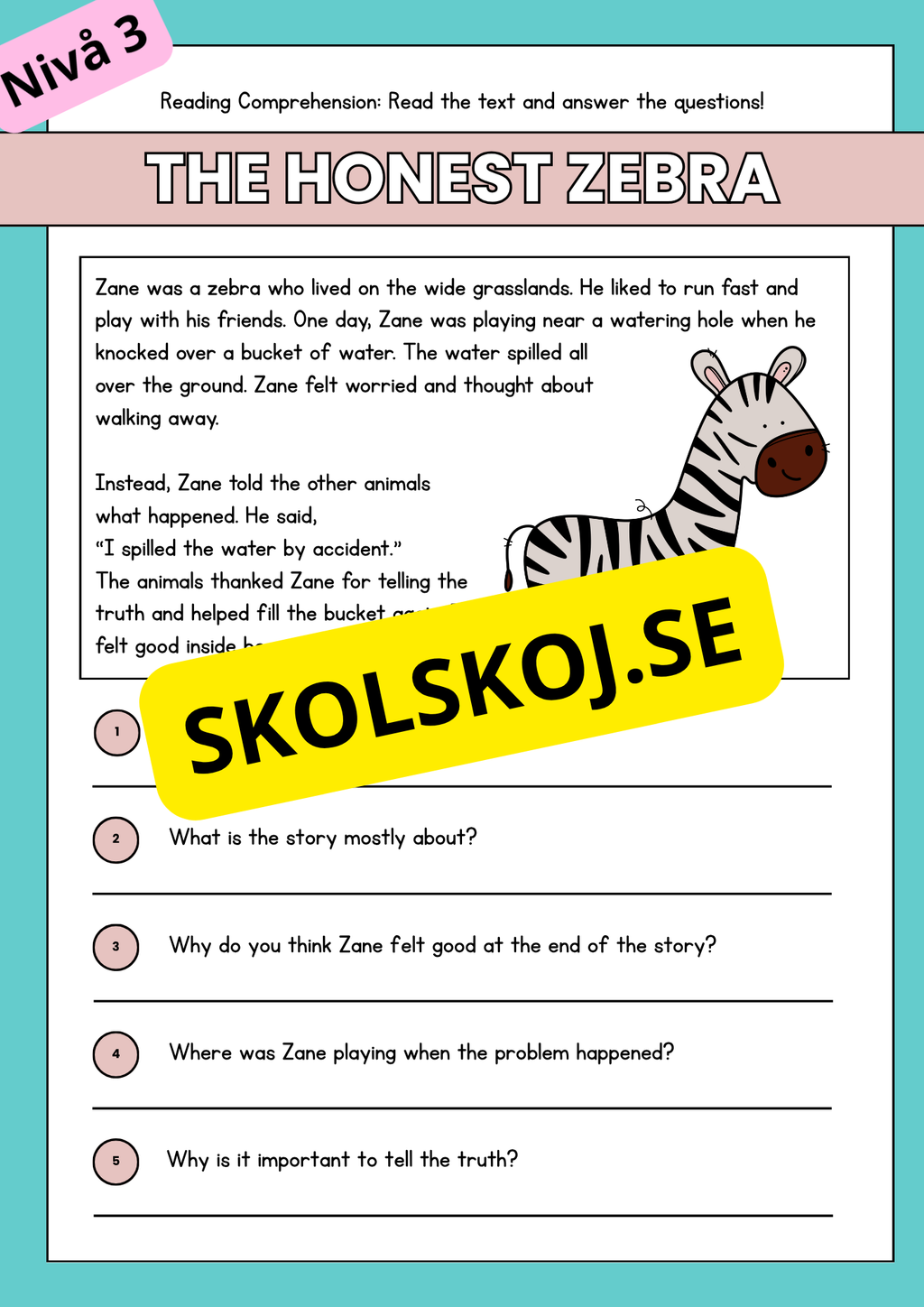 Stort paket - English Reading Comprehension Big Bundle
