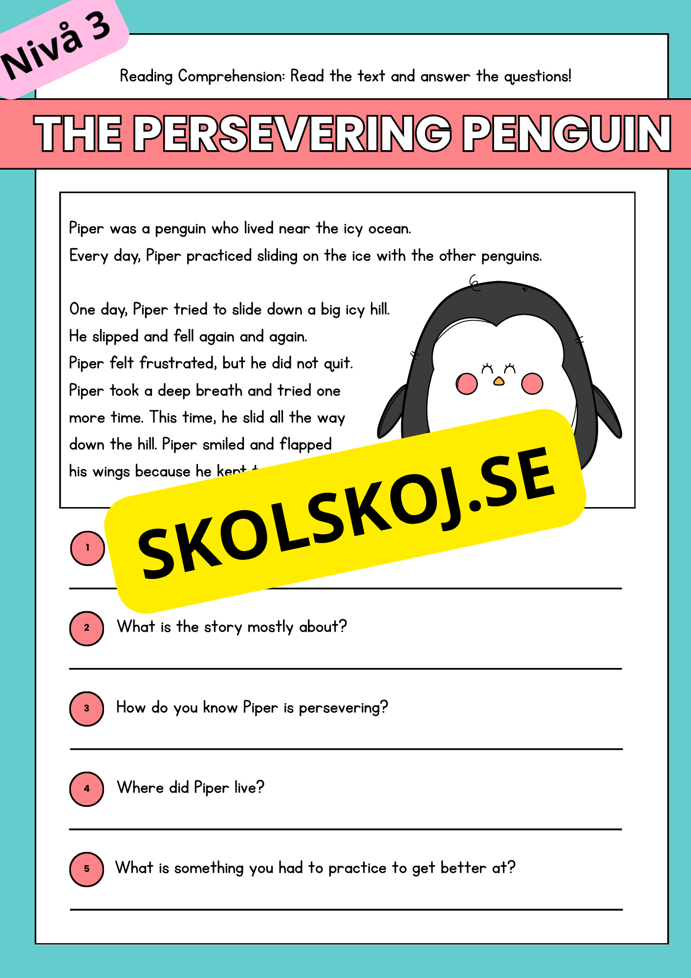 Stort paket - English Reading Comprehension Big Bundle