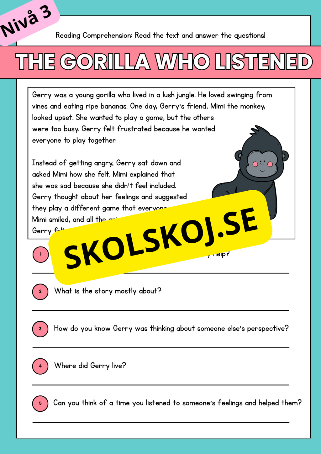 Stort paket - English Reading Comprehension Big Bundle