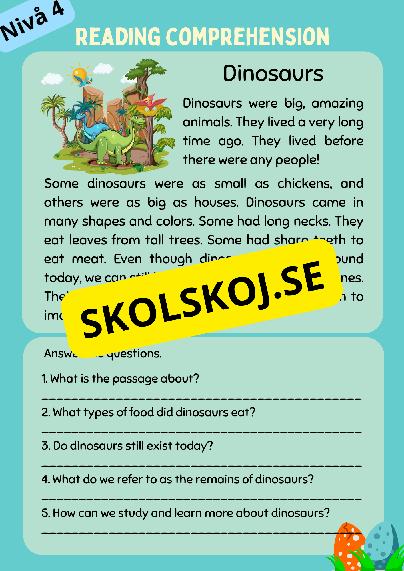 Stort paket - English Reading Comprehension Big Bundle