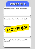 Area och omkrets - Geometri - Årskurs 5 - 6