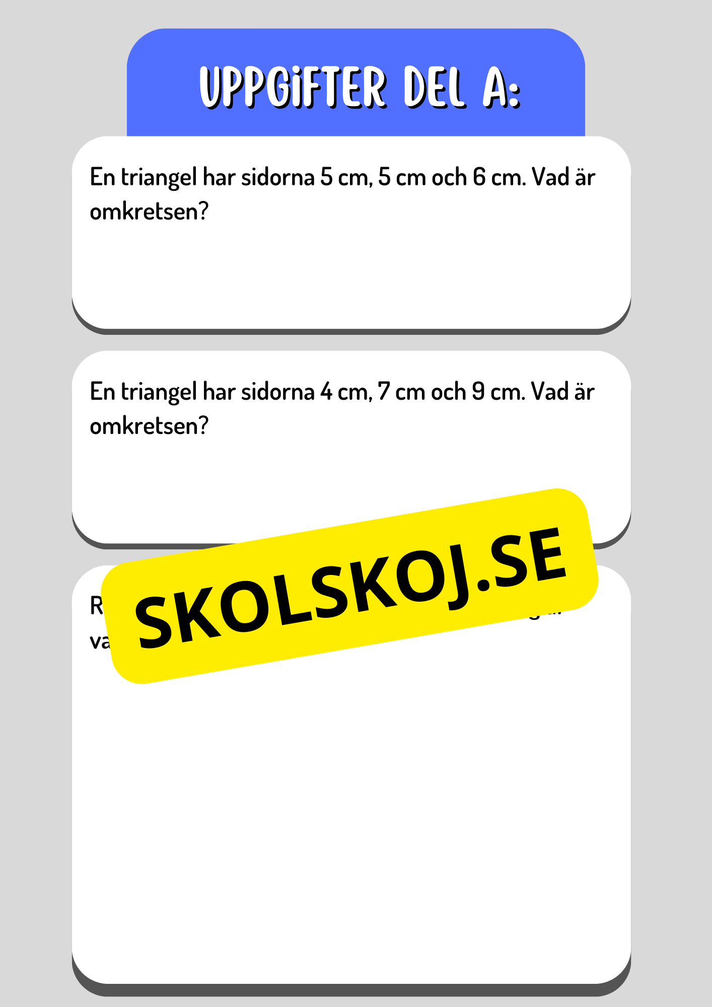 Area och omkrets - Geometri - Årskurs 5 - 6