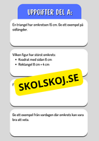 Area och omkrets - Geometri - Årskurs 5 - 6