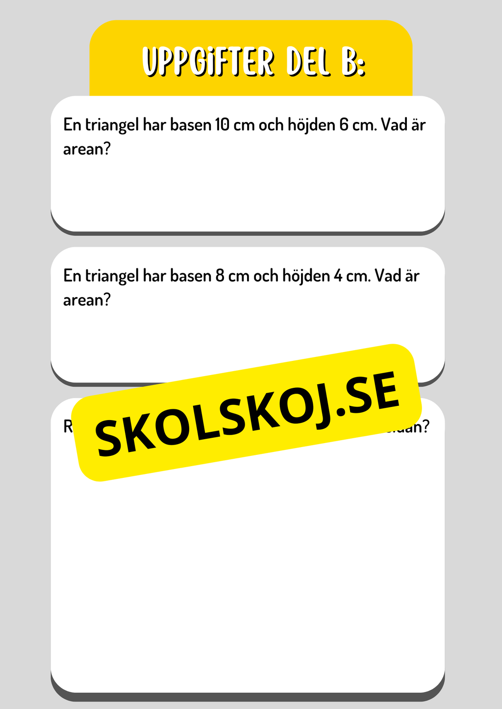 Area och omkrets - Geometri - Årskurs 5 - 6