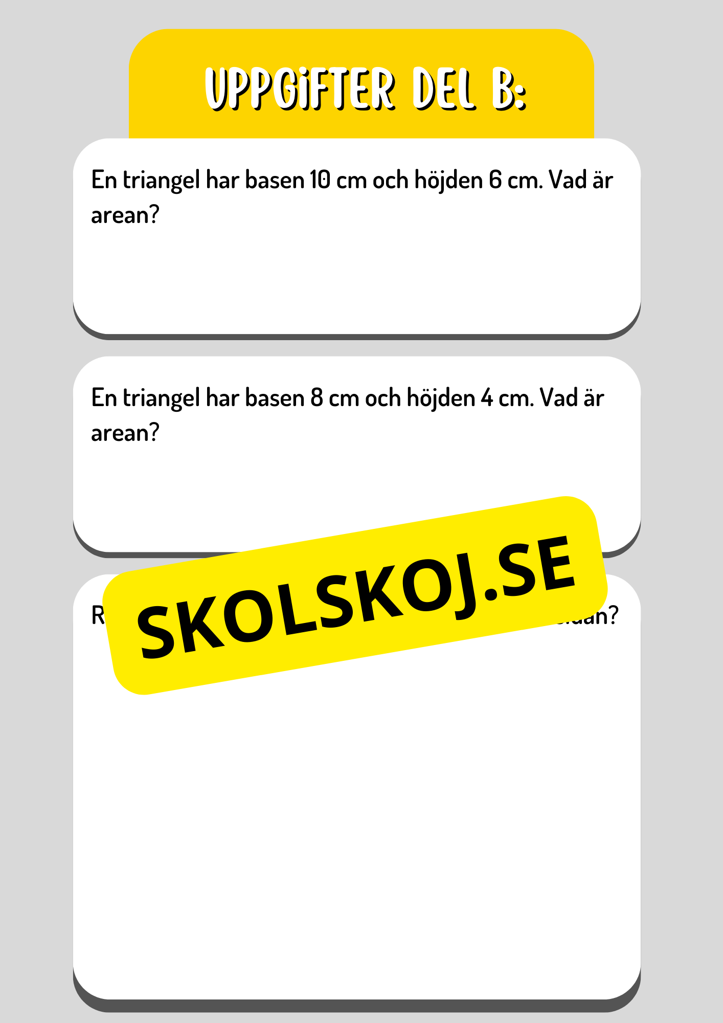 Area och omkrets - Geometri - Årskurs 5 - 6