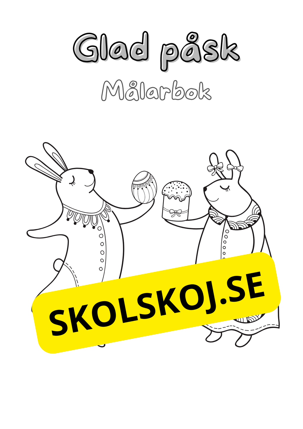 Glad påsk - Målarbok