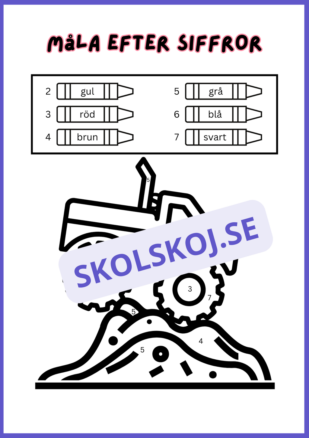 Måla efter siffror - Häfte
