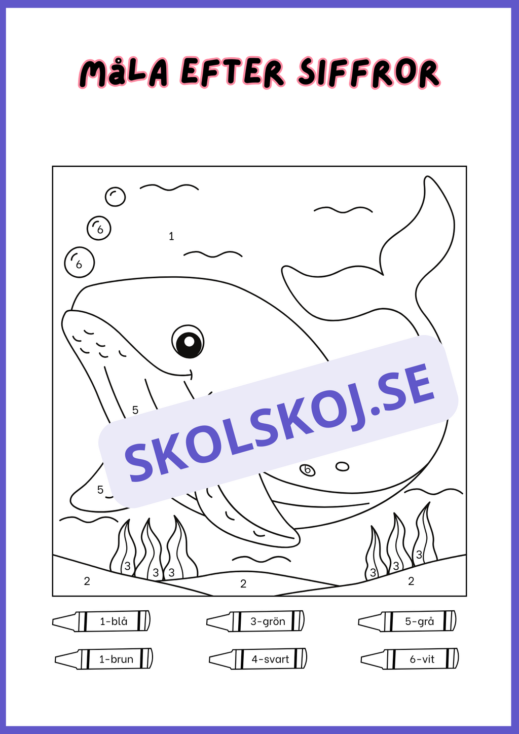 Måla efter siffror - Häfte