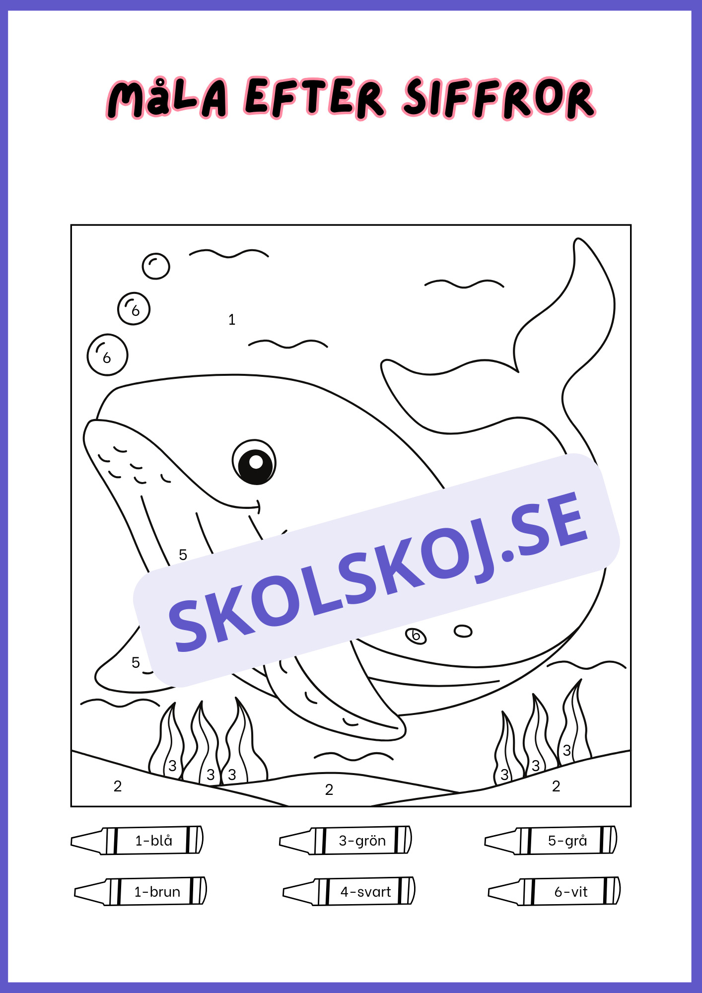 Måla efter siffror - Häfte