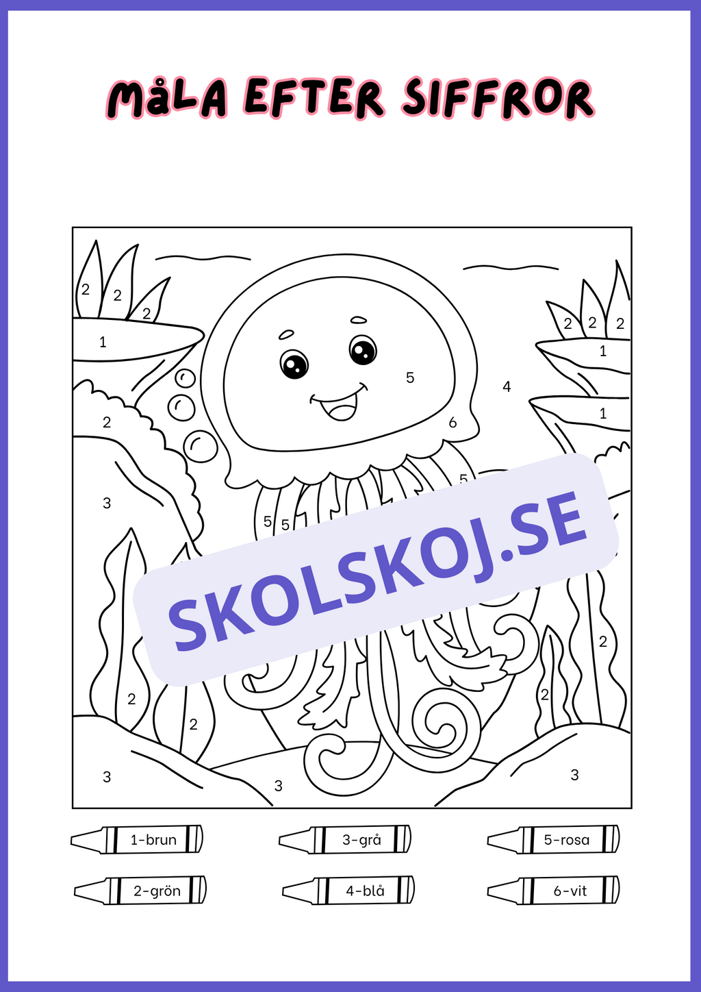 Måla efter siffror - Häfte