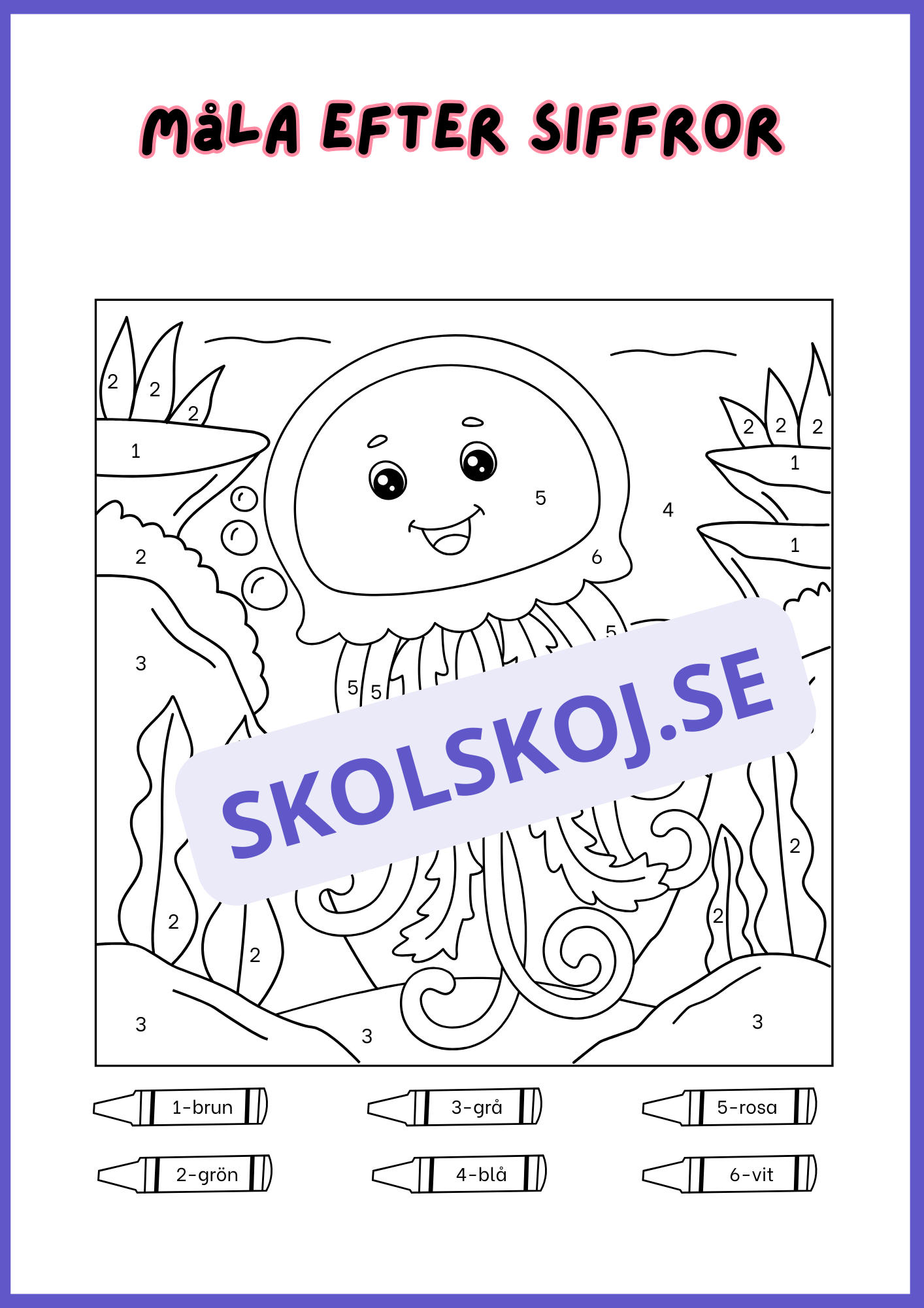 Måla efter siffror - Häfte
