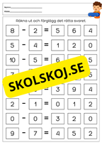 Enkel subtraktion - Häfte