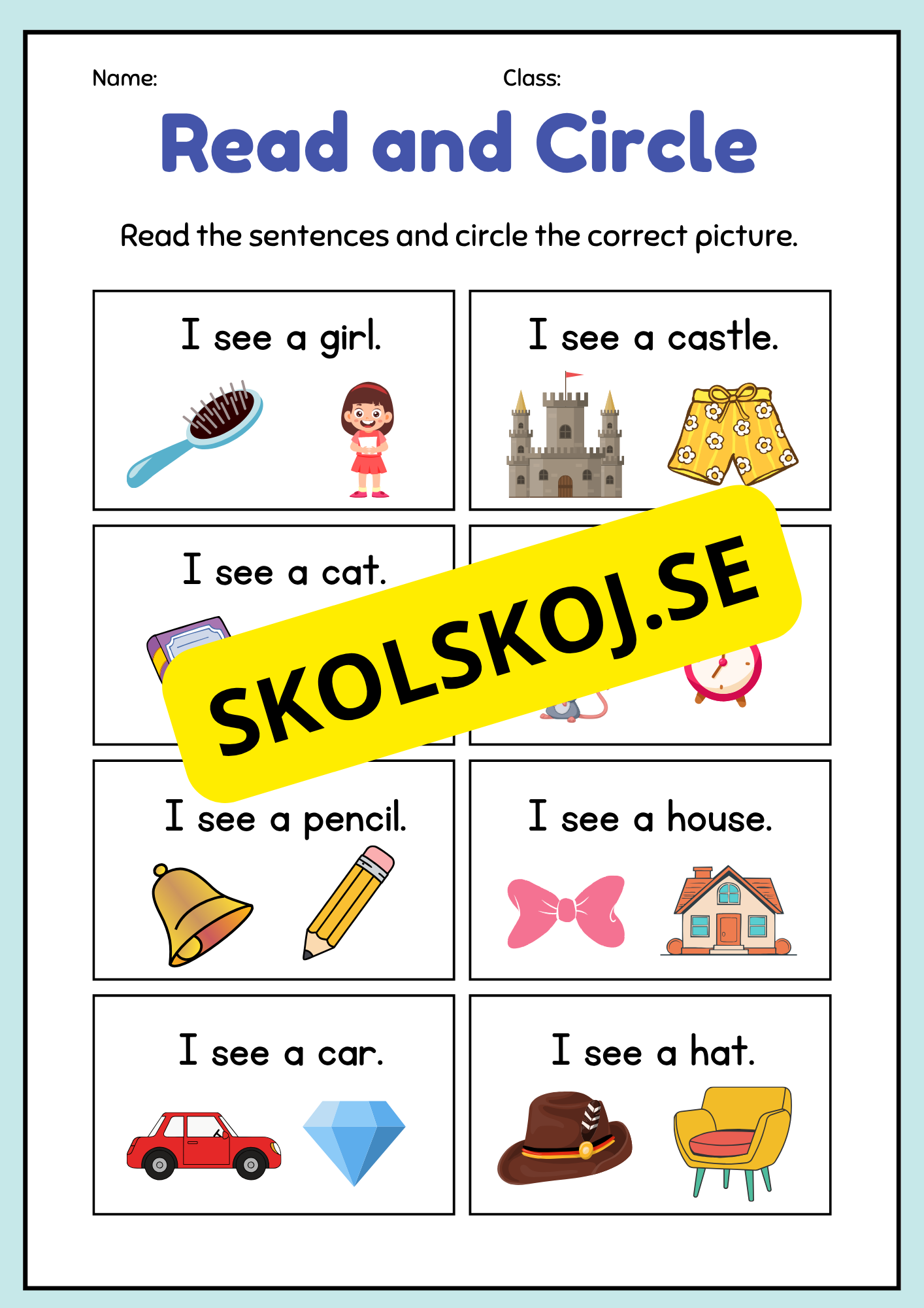 Read and Circle English - Nivå 1