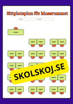 Sittplatsplan för klassrummet (Redigerbar Powerpoint)