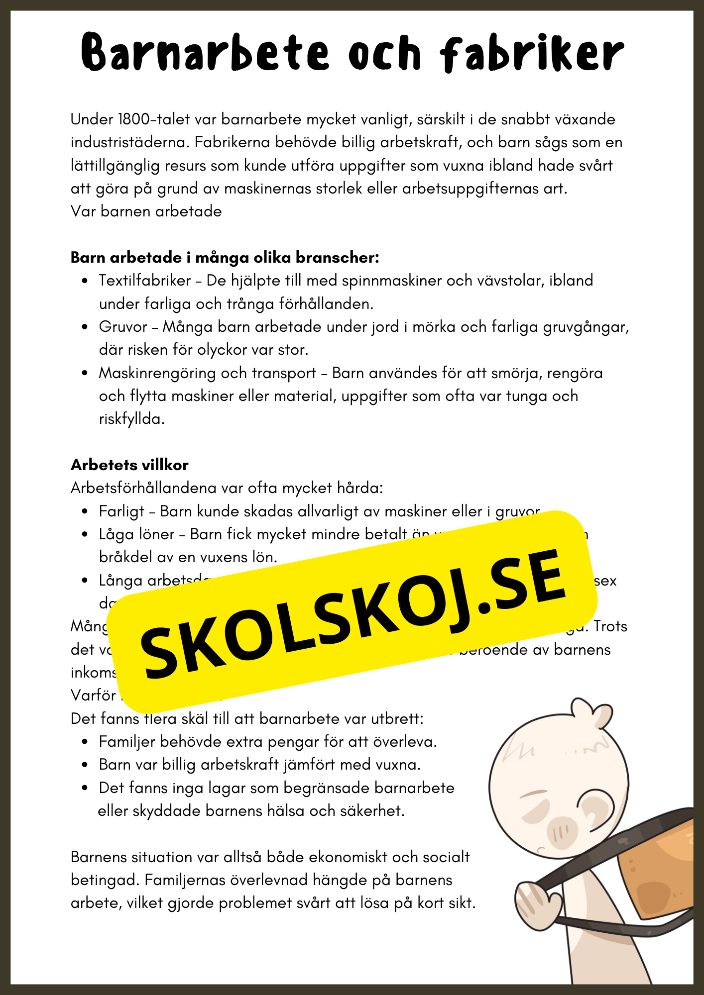 Industriella revolutionen - Årskurs 4 - 6