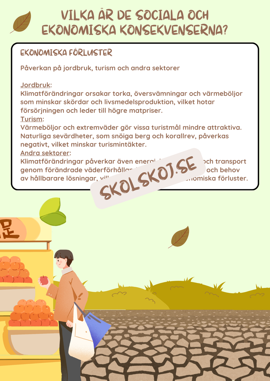 Global uppvärmning - Läsförståelse + frågor