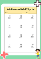 Addition med två- och tresiffriga tal