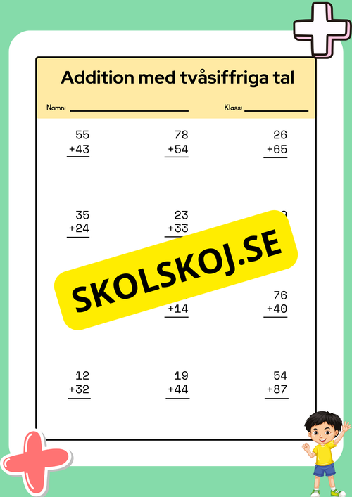 Addition med två- och tresiffriga tal
