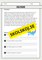 Läsförståelse - Djur
