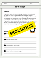 Läsförståelse - Djur