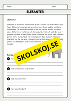 Läsförståelse - Djur