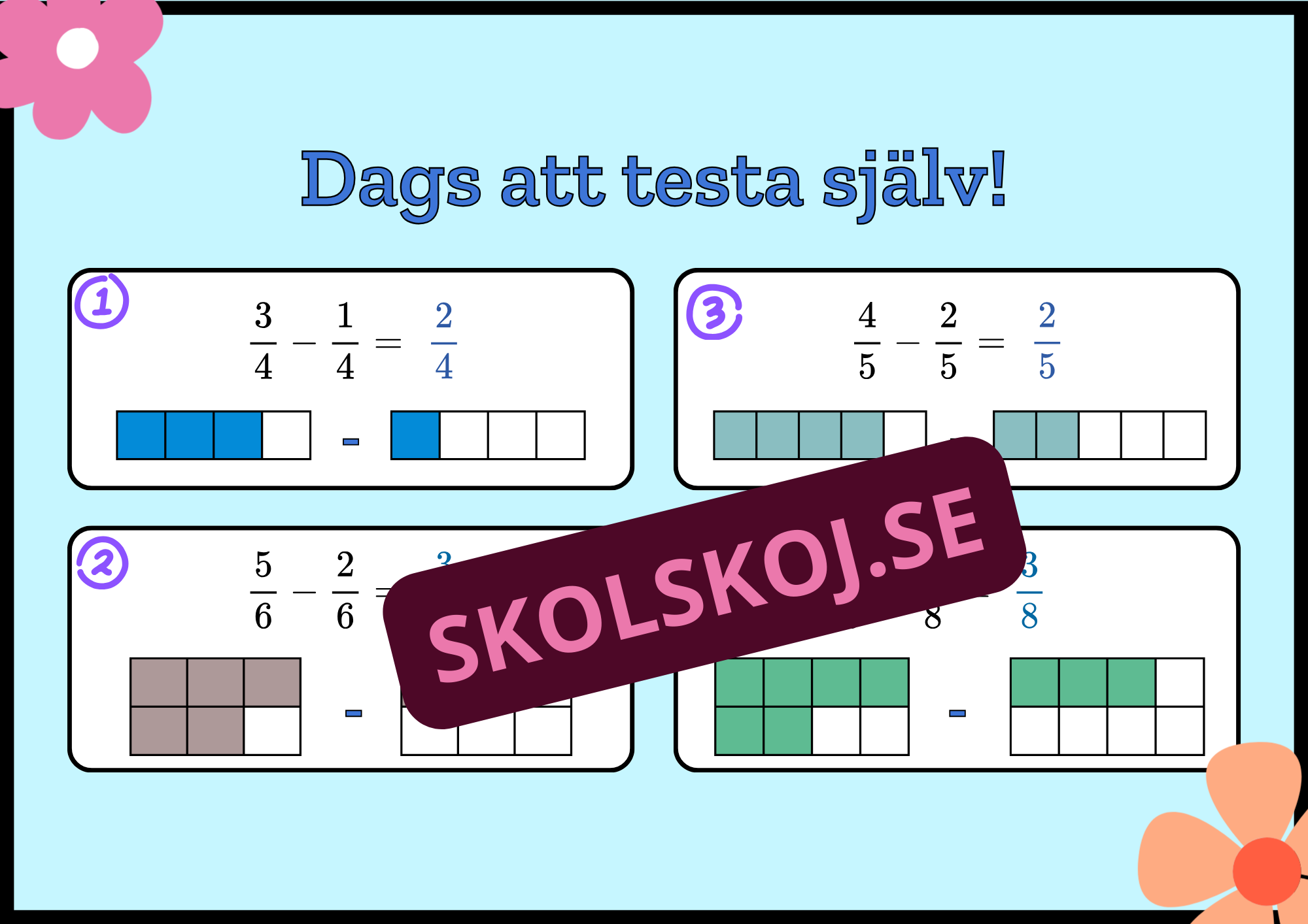 Addera och subtrahera bråk