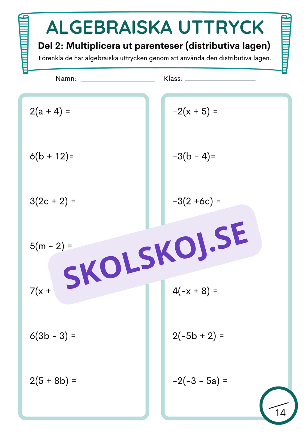 Algebraiska uttryck