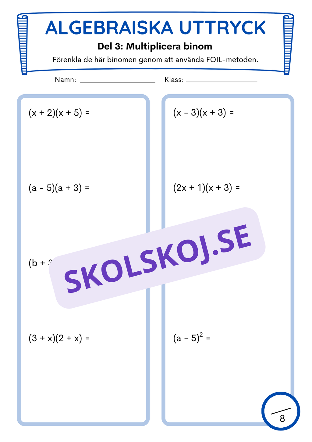 Algebraiska uttryck