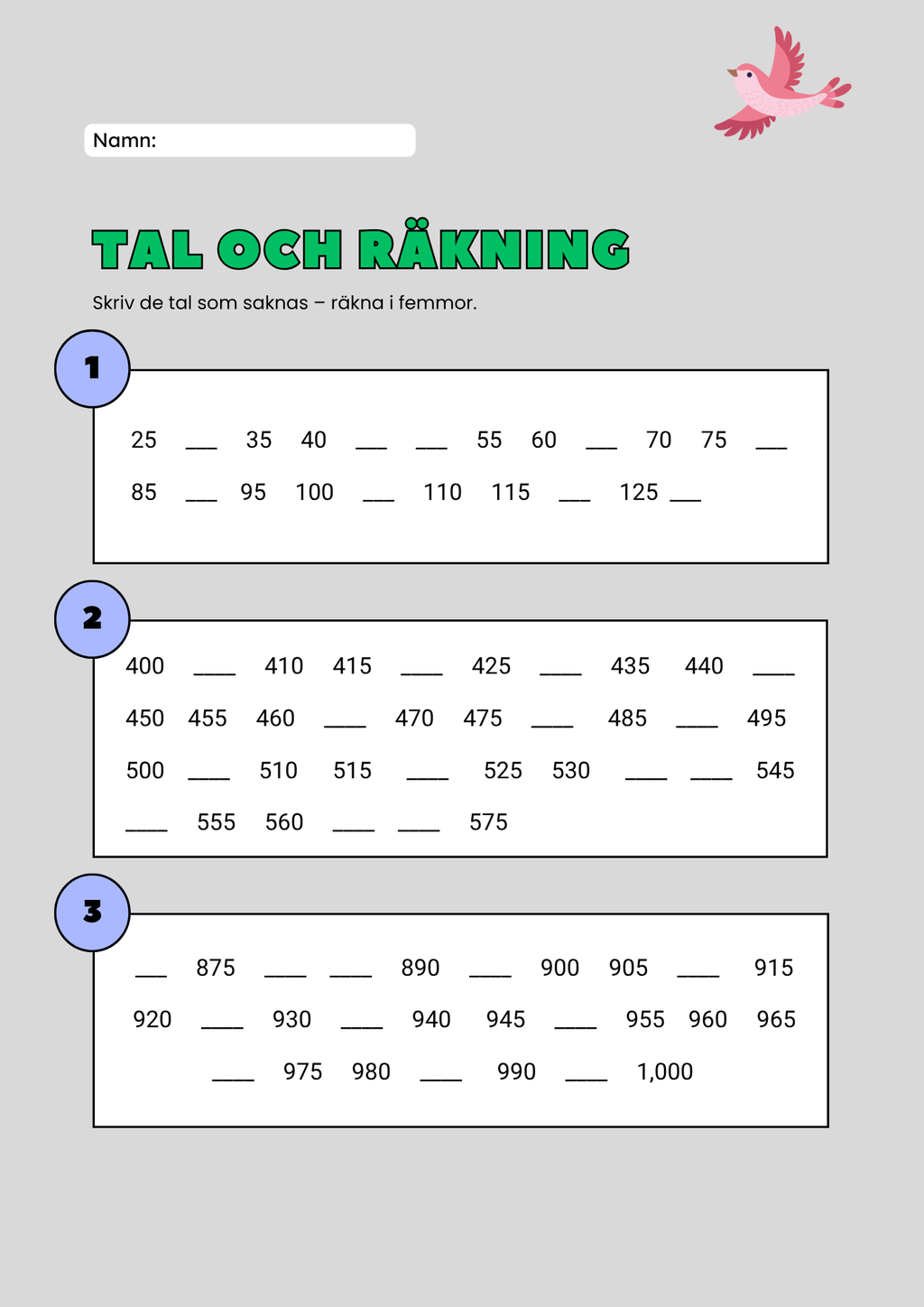 Tal och räkning - Häfte