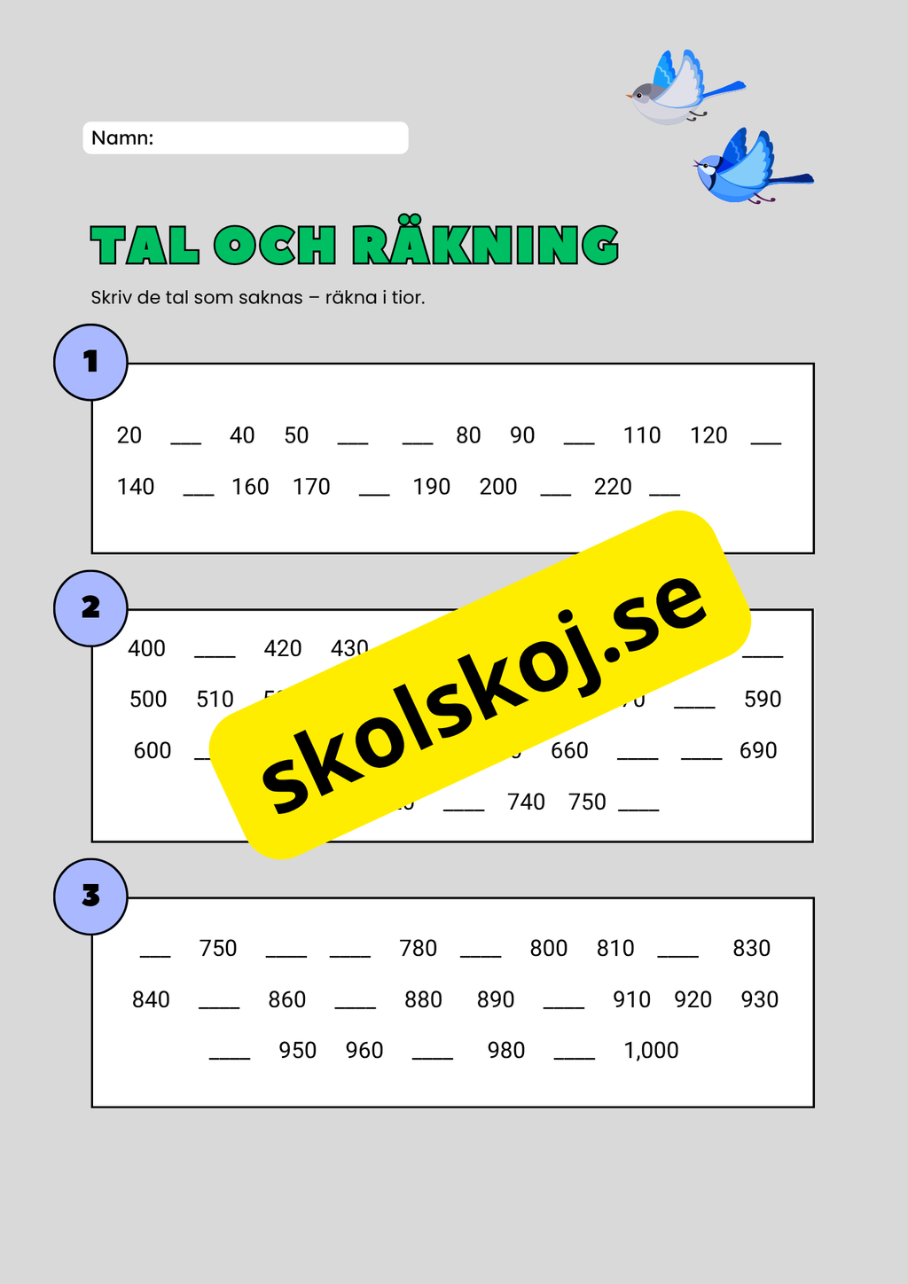 Tal och räkning - Häfte