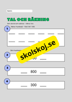 Tal och räkning - Häfte