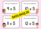 Hitta svaret på multiplikationen - Flashkort