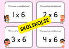 Hitta svaret på multiplikationen - Flashkort