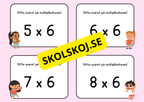 Hitta svaret på multiplikationen - Flashkort