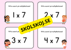 Hitta svaret på multiplikationen - Flashkort