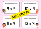 Hitta svaret på multiplikationen - Flashkort