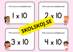 Hitta svaret på multiplikationen - Flashkort